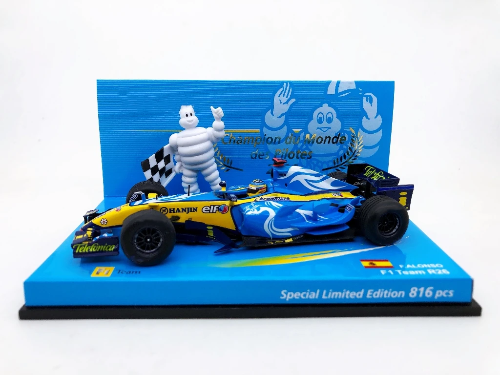 Minichamps 1:43 F1 2006 R26 F.Alonso بريطانيا محاكاة طبعة محدودة الراتنج المعادن ثابت سيارة لعبة مجسمة هدية