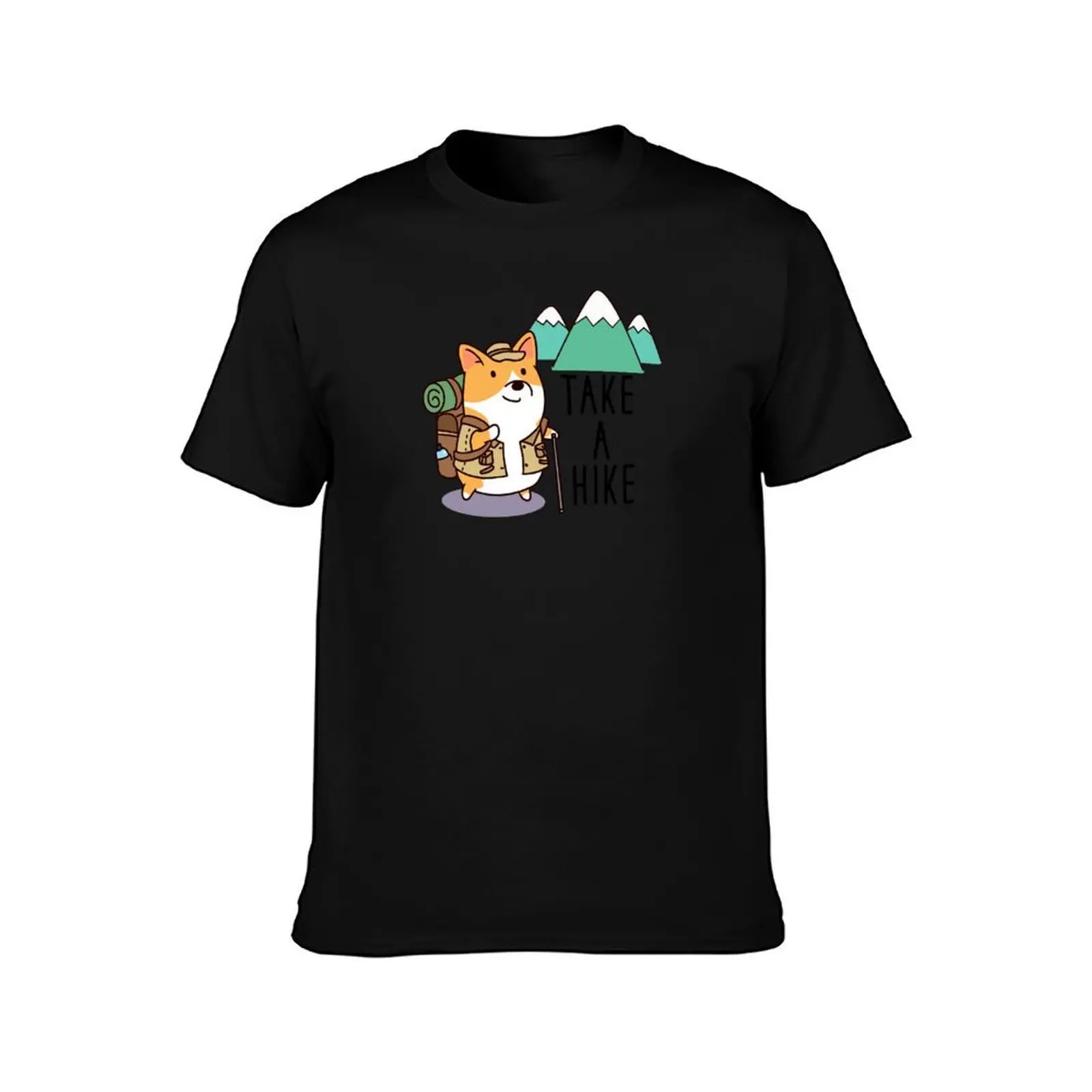 Take a hike Corgi T-Shirt Casual Loose Fit Short Sleeve T-Shirt