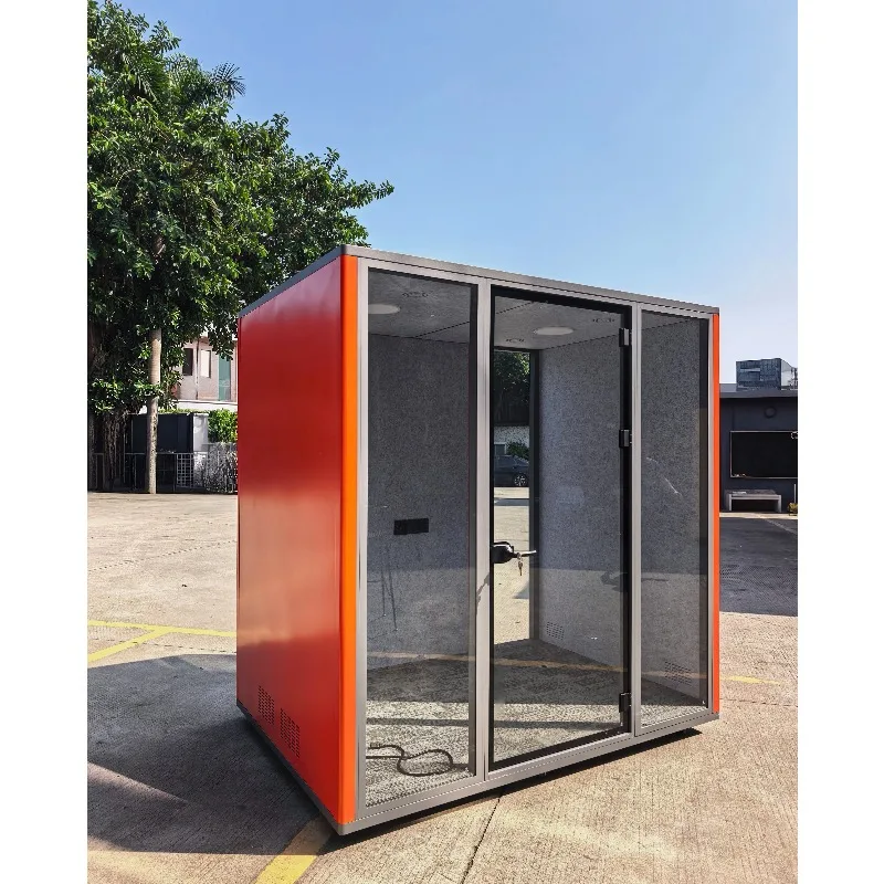 Portable Movable Soundproof Booth Aluminum Alloy Frame 35dB Noise Reduction Acoustic Pod Customized Size Indoor Office Private