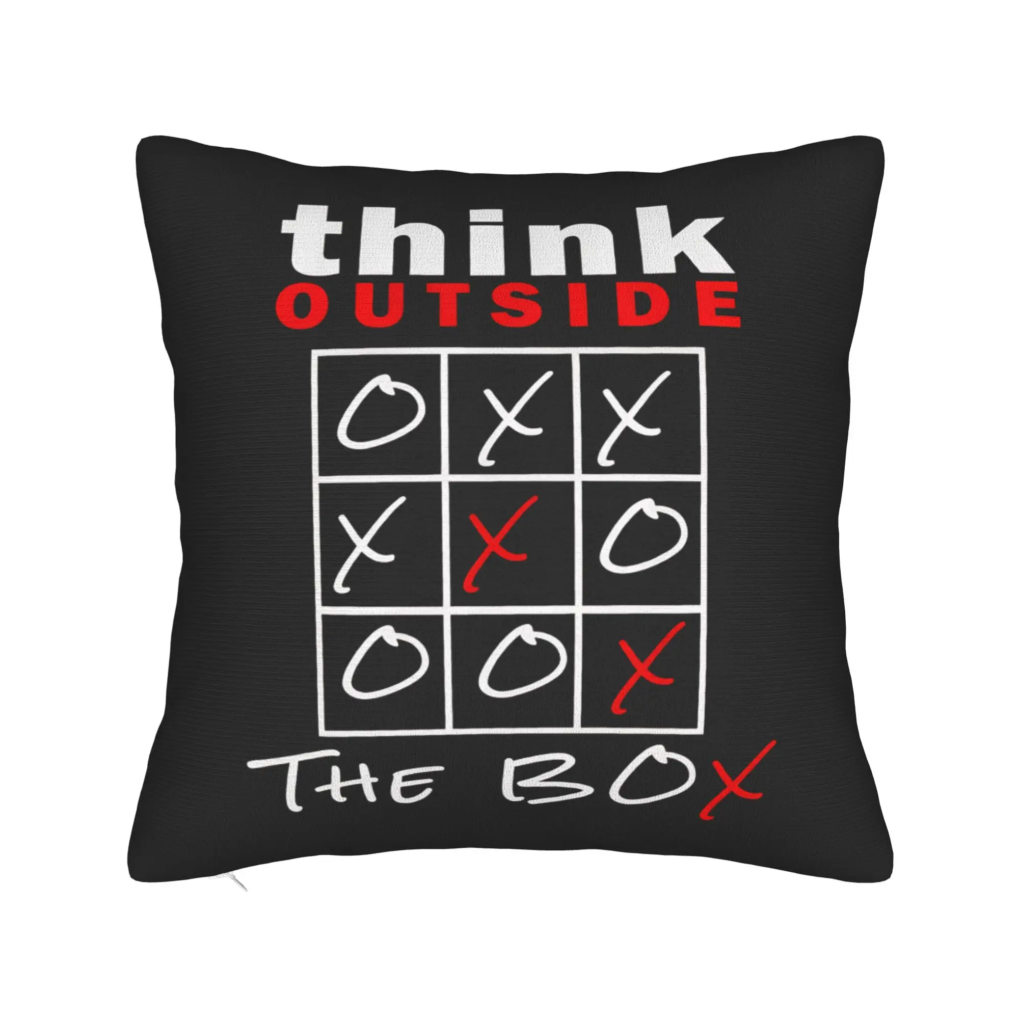 Think Outside the Box Tic Tac Toe Pillow Case  Morden Pillow Cover Comfy Pillowcases For Wedding Party Home Decor