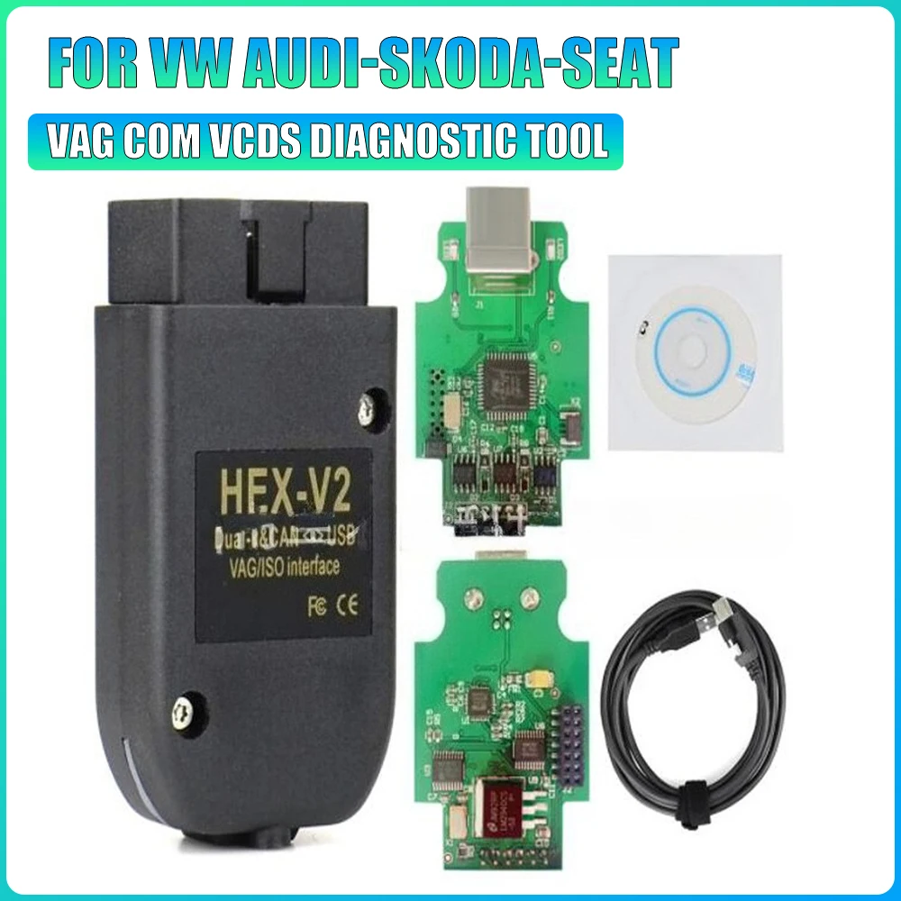 

2026 VAG COM VCDS Diagnostic Tool HEX V2 Unlimited VINs Real Hardware Interface Coding for VW Audi Skoda Seat