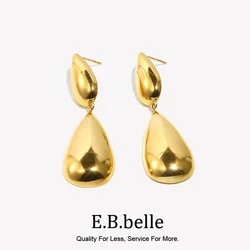 Large and Small Water Droplet Spliced earrings Silver Color 316L Stainless Steel Gift 18K Gold Plated Jewelry Accessories