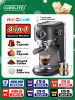 Cafelffe 4in1 Cafetera Cappuccino Coffee Machine Dolce gusto Nes Capsule Espresso Maker ESE Pod Ground Gift for Lover,Dad,Mom