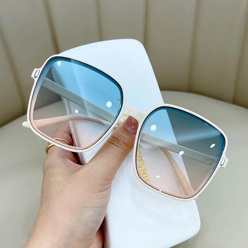 Ultralight Oversized Sun Glasses Shades Women's Fashion Trendy Gradient Sunglasses Unisex Big Size Outdoor Sunproof Eyewear