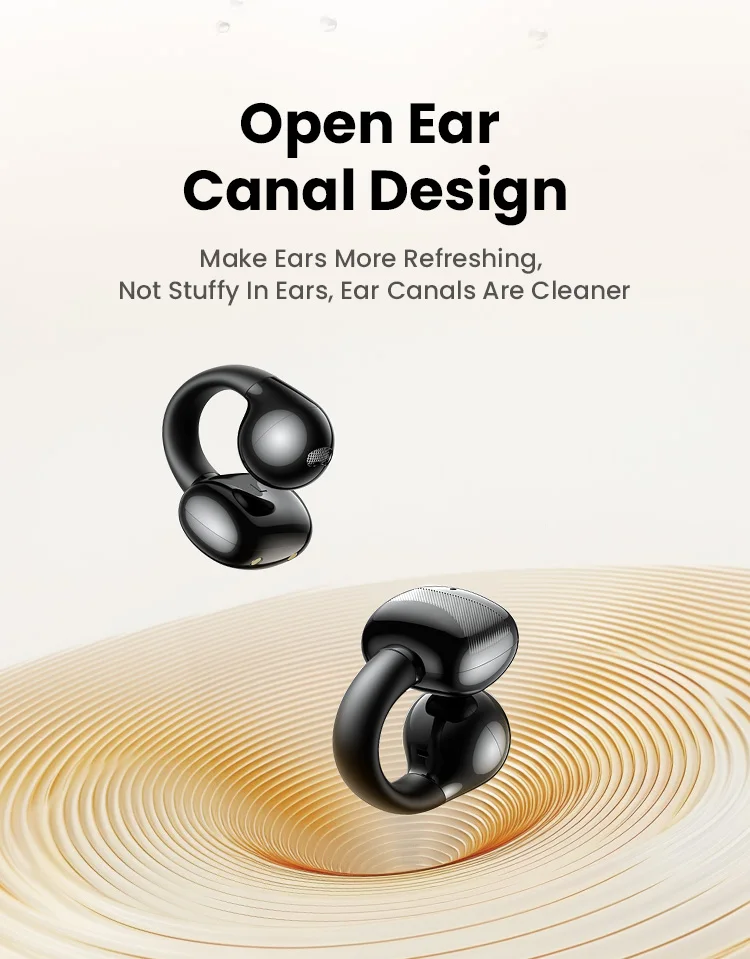 TWS Open Ear Clip Wireless Earbuds Bluetooth Sports Earphones Headphones in Mic with Earhooks & Ear Hook Headset