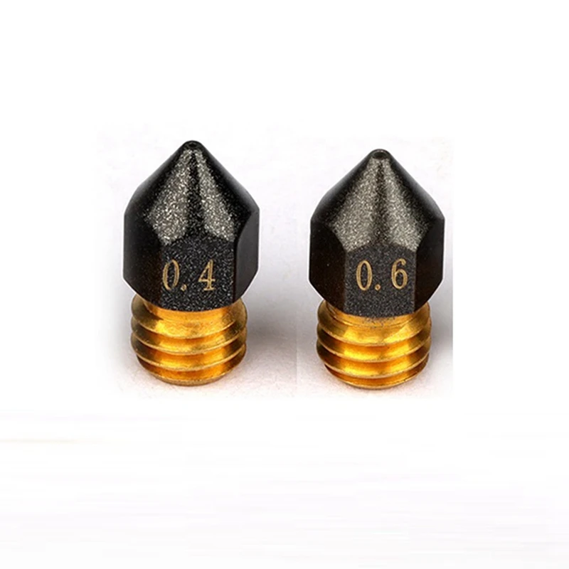 ABNM 5Pcs MK8 PTFE 코팅 노즐 M6 스레드 황동 노즐 CR10 CR10S Ender-3 3D 프린터 노즐 1.75Mm 필라멘트