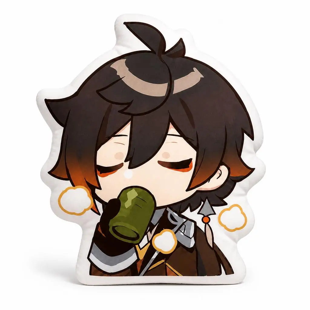 Genshin Impact Gaming Chibi Anime Gamer Plush Pillow Cushion Irregular Stuffed Throw Pillow Home Decor Gift Sofa Bed