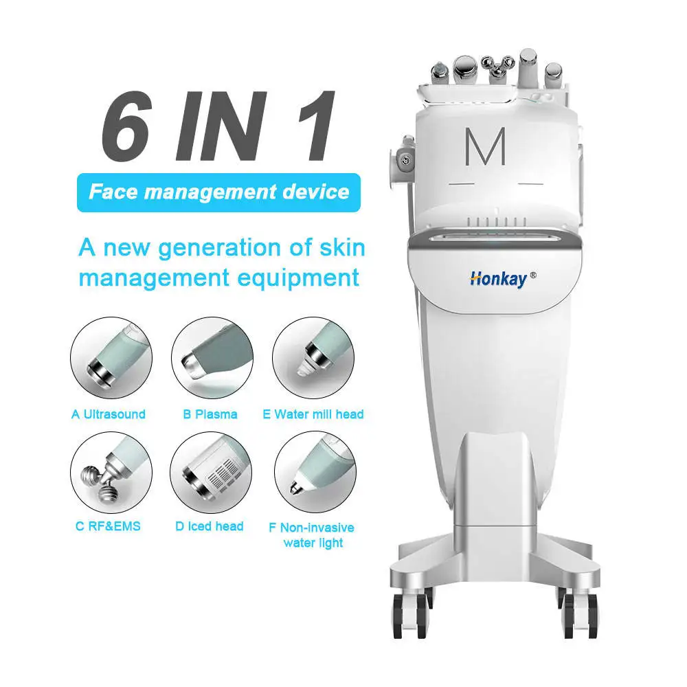 6-in-1 Hoge kwaliteit M6 Hydra Microdermoabrasie Gezichtsreiniging Hydro Facial Jet Peel Anti-aging Huidverzorging Schoonheid Gezichtsmachine