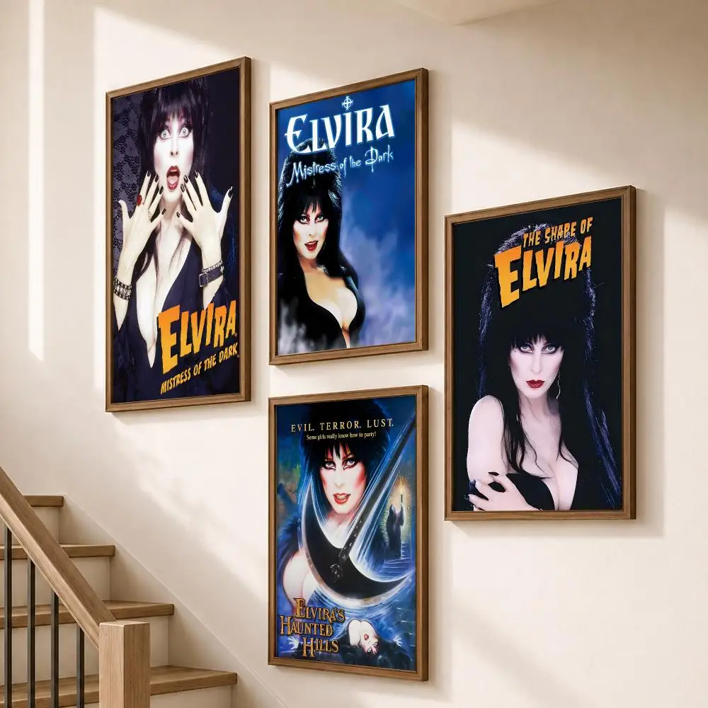 Movie Elvira: Mistress Of The Dark Poster HD Self Adhesive Wall Decor for Bedroom Dorm Room Office Gaming Room Gift