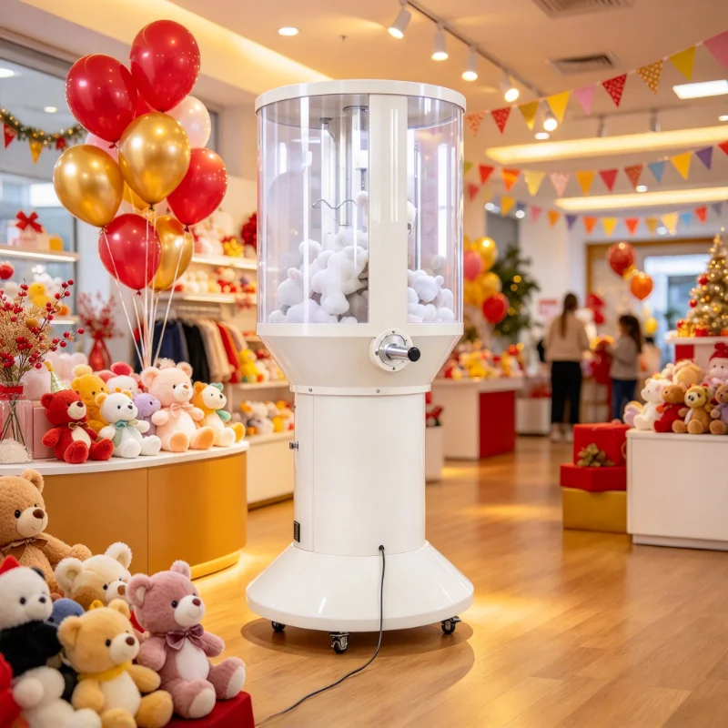 Portable Teddy Bear Cotton Toy Filler Machine Soft Fiber Stuffing Equipment For Party Event Kiosk Customized