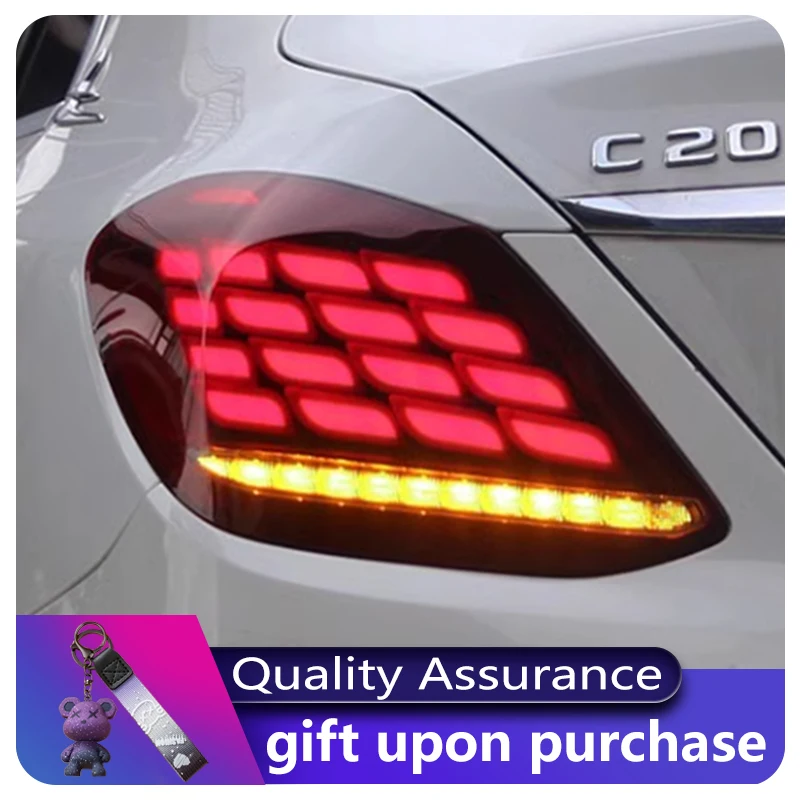 Taillights For Benz W205 C180 C200 C260 C300 2015-2021 Tail Light DRL Rear Lamp Dynamic LED Modified Brake Car AutoAccessories