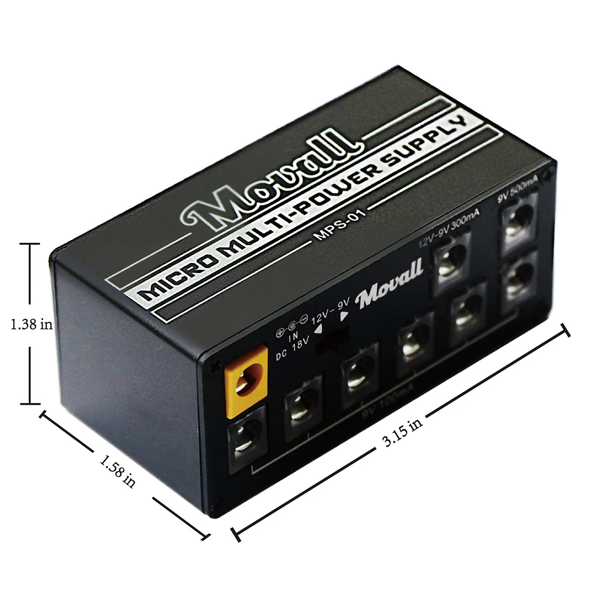 Movall MPS-01 Guitar Pedal Power Supply 8 Isolated Output Anti-interference 18W Different Output Effect Power Guitar Accessories