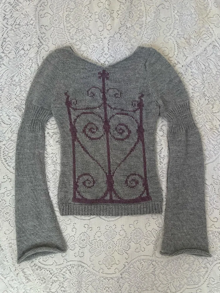 

2026 Autumn/Winter Retro Ins Style Fashion Knitwear Dark Style Foreign Trade Lazy Long Sleeve Y2K Hoodie Top