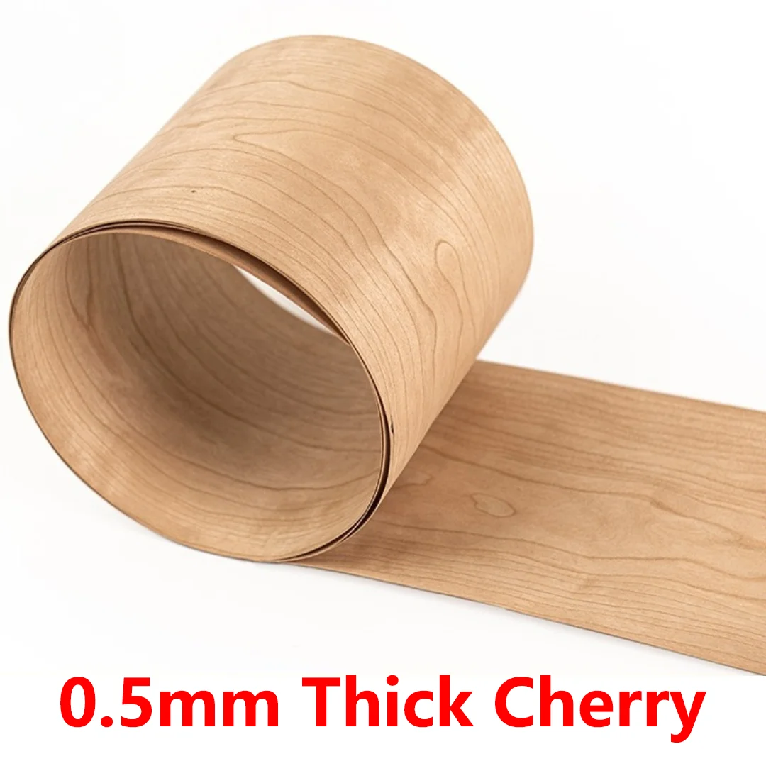 

0.5mm Thick Natural American Cherry Wood Grain Veneer for Furniture Decor Cabinetry & Interior Design Decorative Surfaces