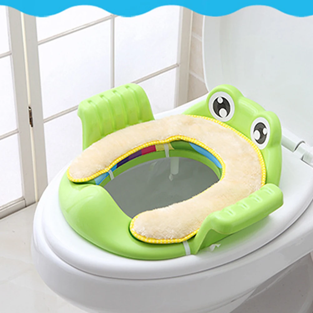 

Cute Cartoon Toddler Training Baby Potty Toilet Trainer Ring With Handles Anti-Slip Pads Soft Comfortable Child