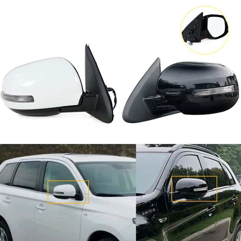

Автомобильное боковое зеркало в сборе для Mitsubishi Outlander 2013 2014 2015 2016 2017 2018, отражатель бокового зеркала, автомобильные аксессуары