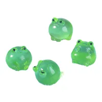 10/20/50pcs Luminous Green Frogs Doll House Miniatures Cute Fairy Garden Gnome Moss Terrarium Decor Crafts Bonsai DIY Figurine 6