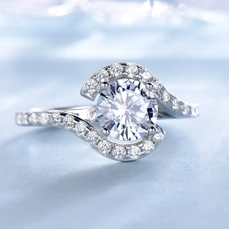 

6.5mm Round Ring 925 Sterling Silver Rings for Women Engaement Wedding Gift New 2025