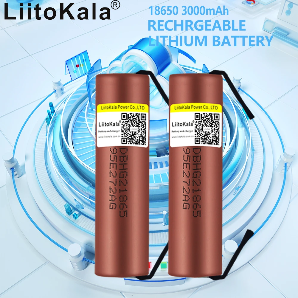 

Hot Liitokala new HG2 18650 3000 mAh battery 18650HG2 3.6V discharge 30A, dedicated batteries + DIY Nickel