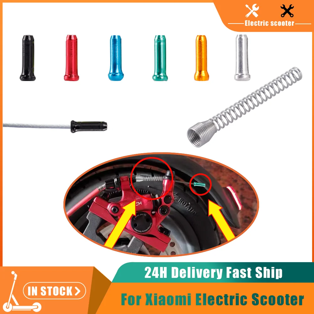Disc Brake Spring For Xiaomi M365 Pro 1S Electric Scooter Stainless Steel Brakes Retractable Shift Line Tail Cap Colorful Parts