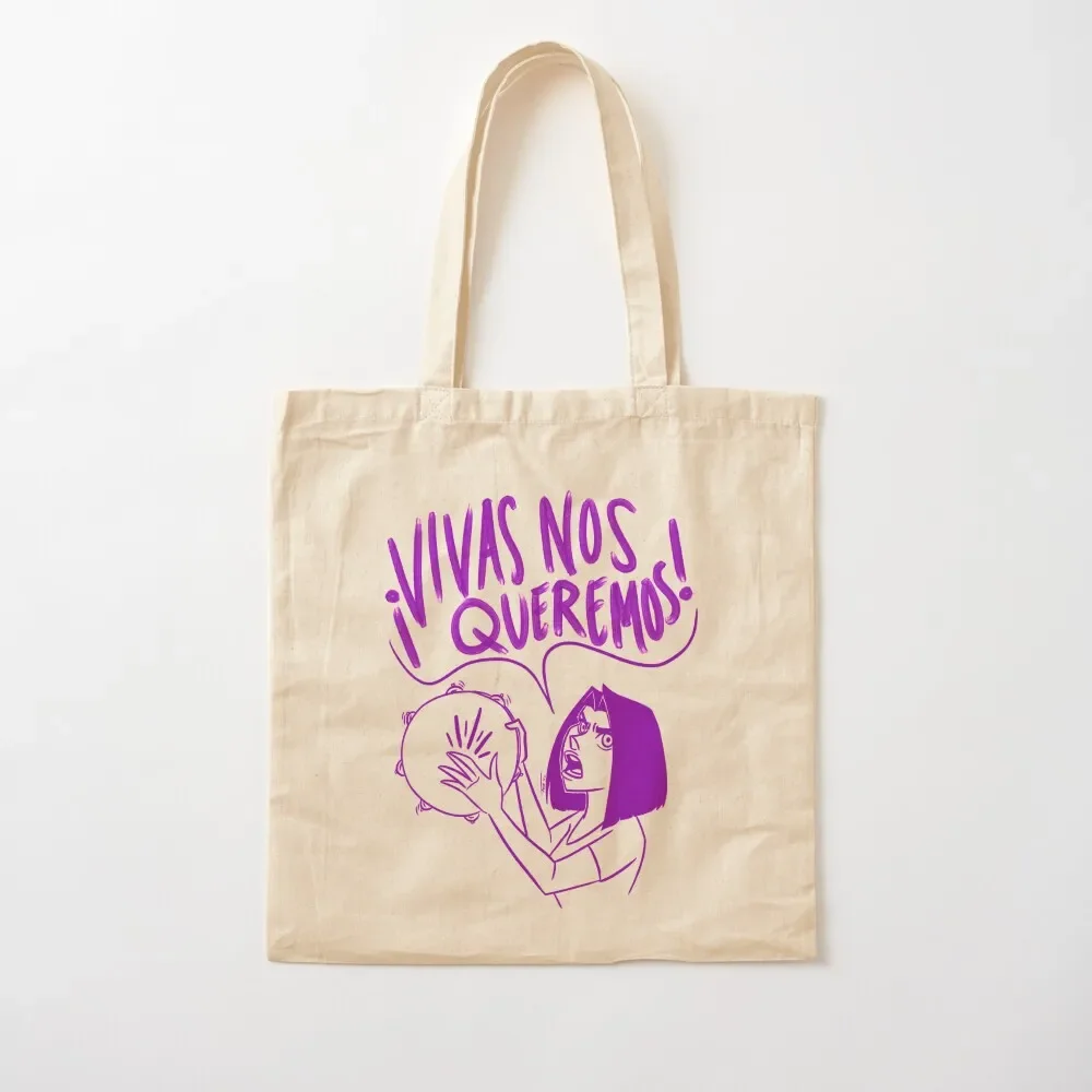 

VIVAS NOS QUEREMOS Tote Bag foldable reusable bag Eco bag reusable shopping Candy bags