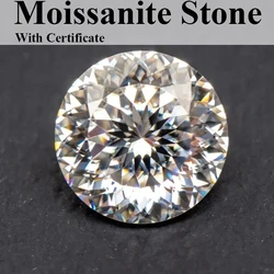Moissanite Gemstones 100 Faceed Cut Wholesale 0.5-5.0ct D Color for Diy Charms Jewelry Making Materials with Certificate