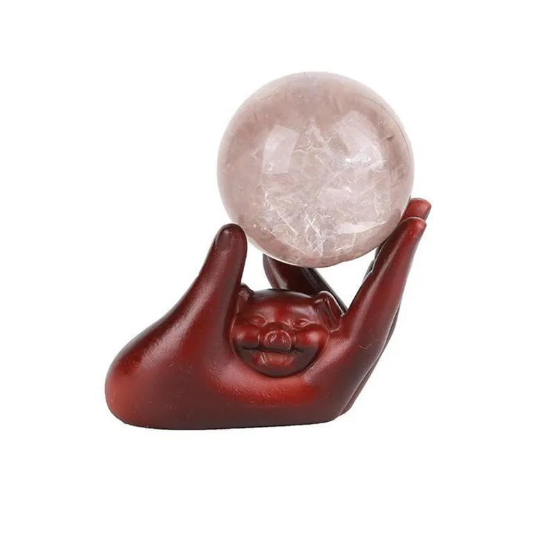 Crystal Ball Stand Resin Buddha One Hand Holder Statue Base for Display Home Office Fengshui Decor Ornament for 40-60mm Sphere