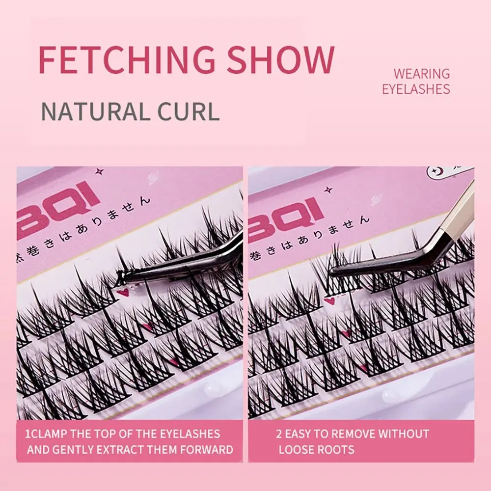 C Curl DIY Lash Extension Kit BQI Individual Lashes Extensions Mixed 7-12MM Mega Fluffy Eyelash Clusters