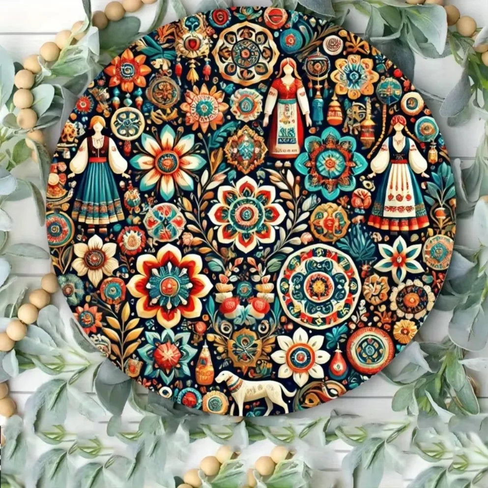 Russian folk art-themed tinplate painting, making it an ideal gift for art enthusiasts and cultural explorers