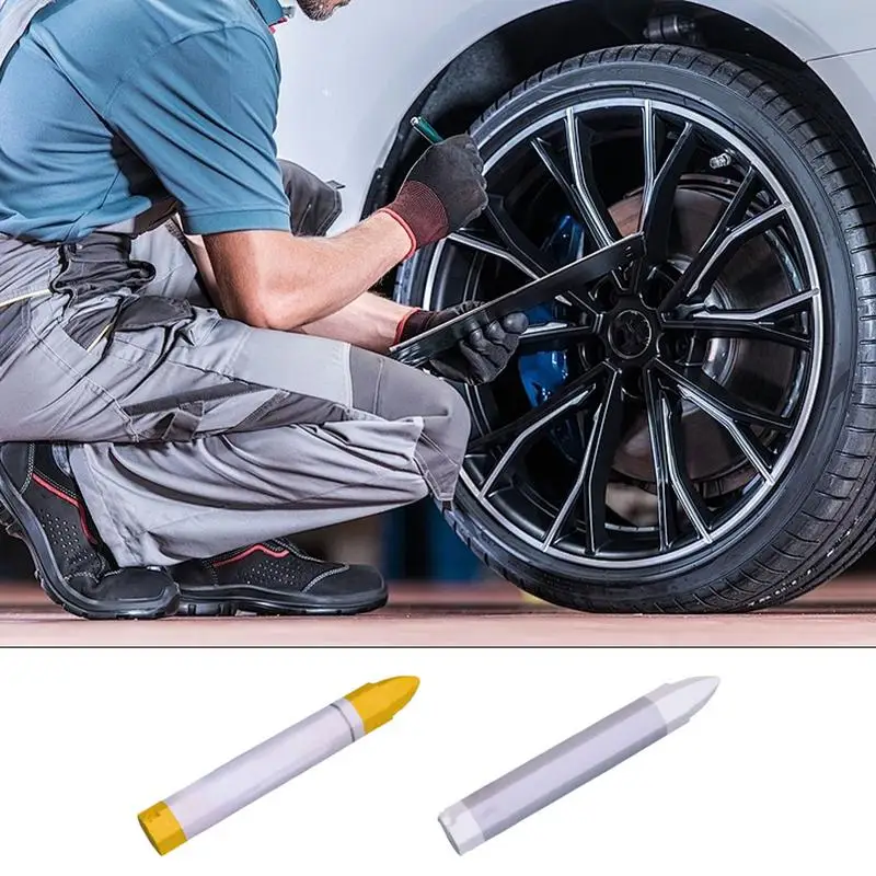 Tire Paint Pen White Yellow Paint Markers For Metal Rainproof Car Decorations Oil-Based Automotive Tire Painting Tools Markers