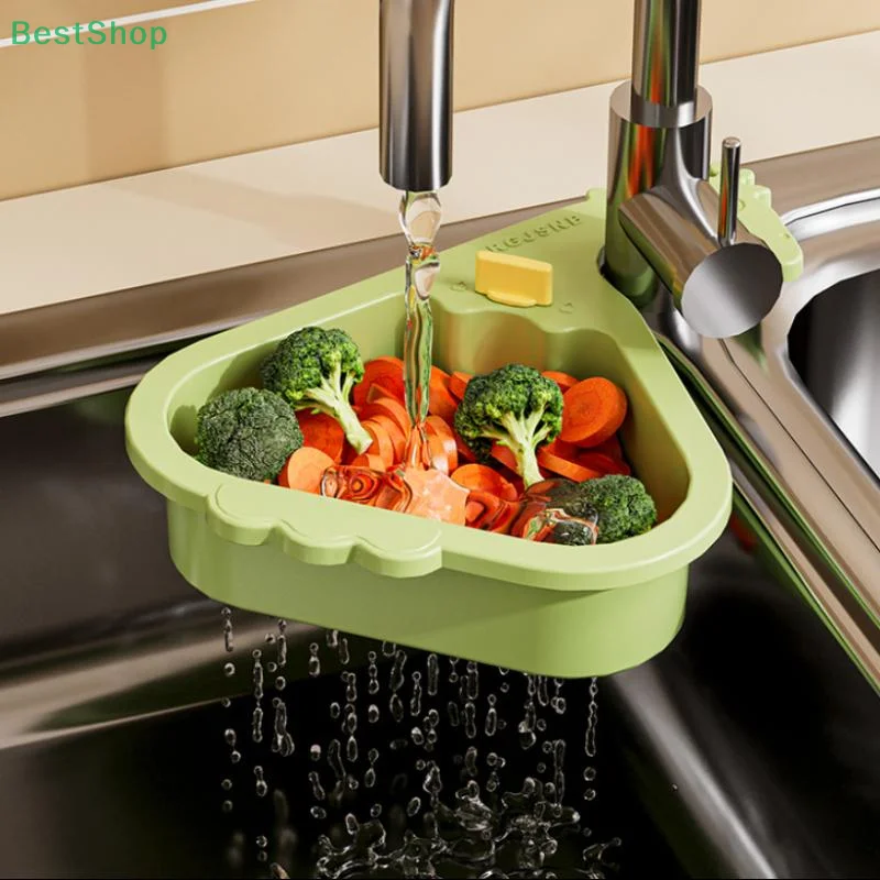 

Пластиковый фильтр для раковины, корзина для кухонной раковины, подвесной фильтр для мусора, треугольный разделительный крючок для сухой и влажной воды, сливная стойка