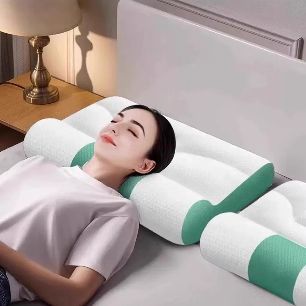 Adjustable Neck Support Down Pillow Goose Down Pillow Neck Pain Relief Pillow for Side Back Sleepers for Circulation for Sleep