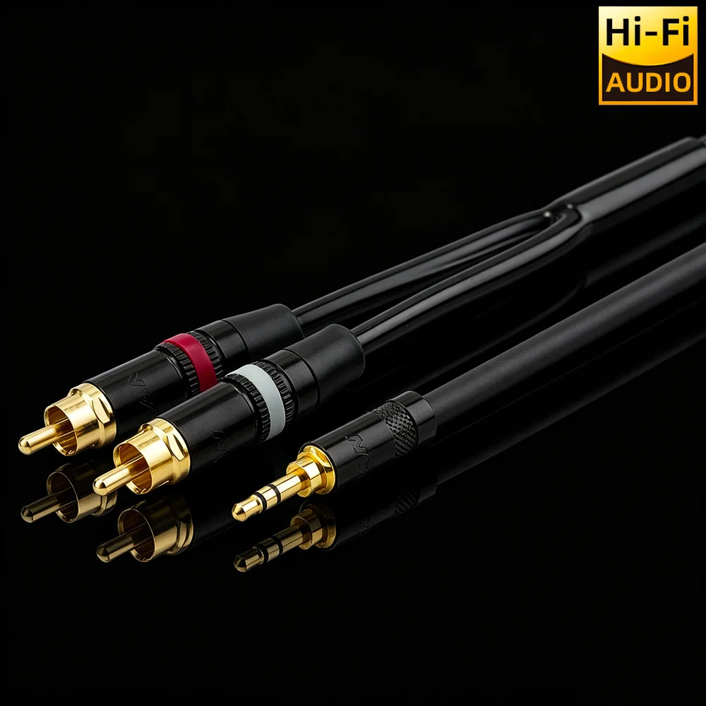

▲Japan Mogami 2549 3.5mm to 2RCA Audio Cable OFC Gold Plated Plug HIFI Line for Amplifier Mixer Sound Card Speaker Equipment