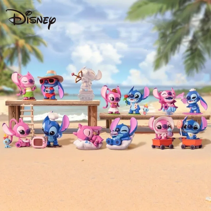 Disney Authentic Stitch Fun Date Series Handmade Blind Box Trendy Garage Kit Cute Toys Valentine's Day Surprise Gift Ornament