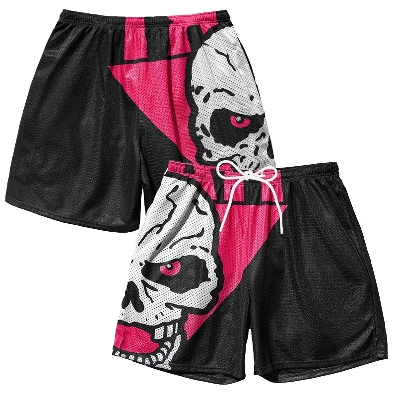 الجمجمة نمط طباعة السراويل الرجال تشغيل رياضة رياضة اللياقة البدنية تنفس التدريب الذكور سريعة الجافة بناطيل الشواطئ الشارع الهيب هوب الرياضة