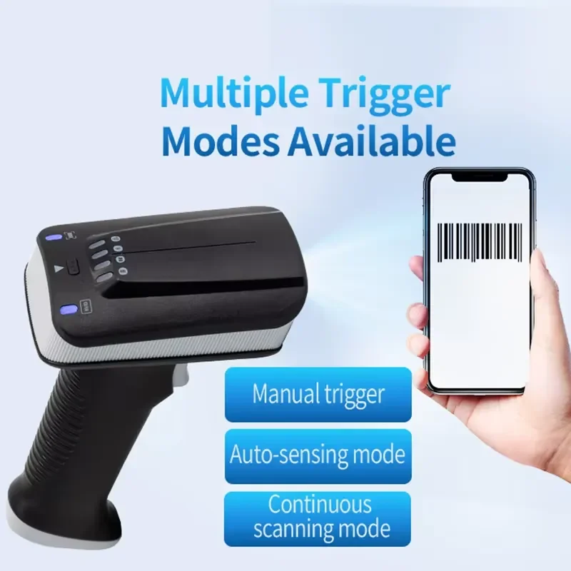 2026 JINGXIN USB-HID Keyboard USB-COM Virtual Serial Port Wireless RFID UHF Industry Handheld Barcode Scanner