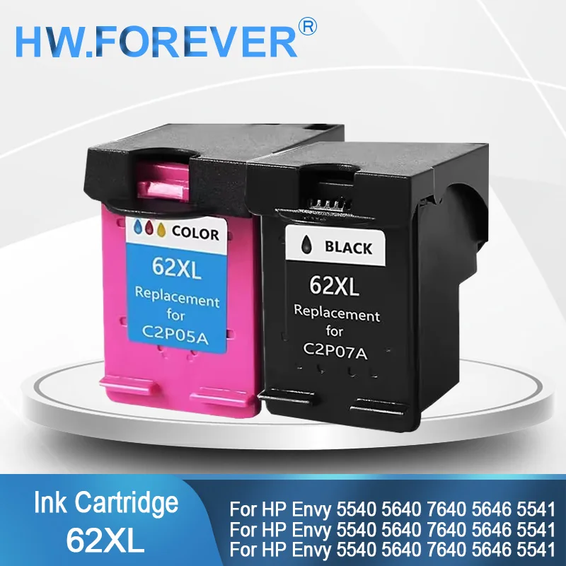 

62XL HP62XL Compatible Ink Cartridge for HP Envy 5540 5640 7640 5646 5541 5740 5742 5745 200 250 Printer Ink Cartridge