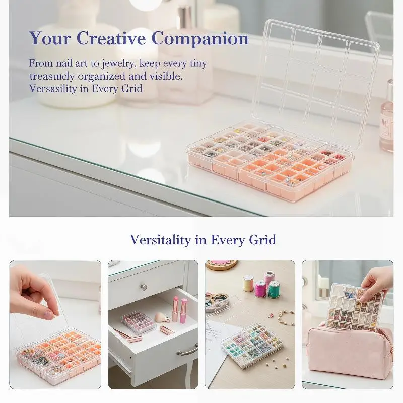Nail Accessories Storage Box Transparent Jewelry Earrings Display Box