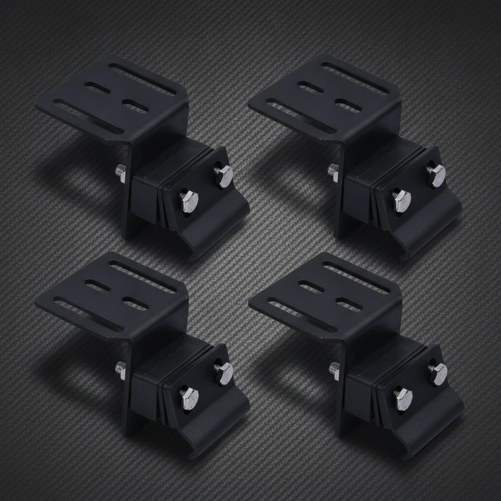 4 Pieces Roof Rack Clamp with Bracket Compatible Roof Rack Clamp Mounting Bracket with Plate Universal Hardware Replacement