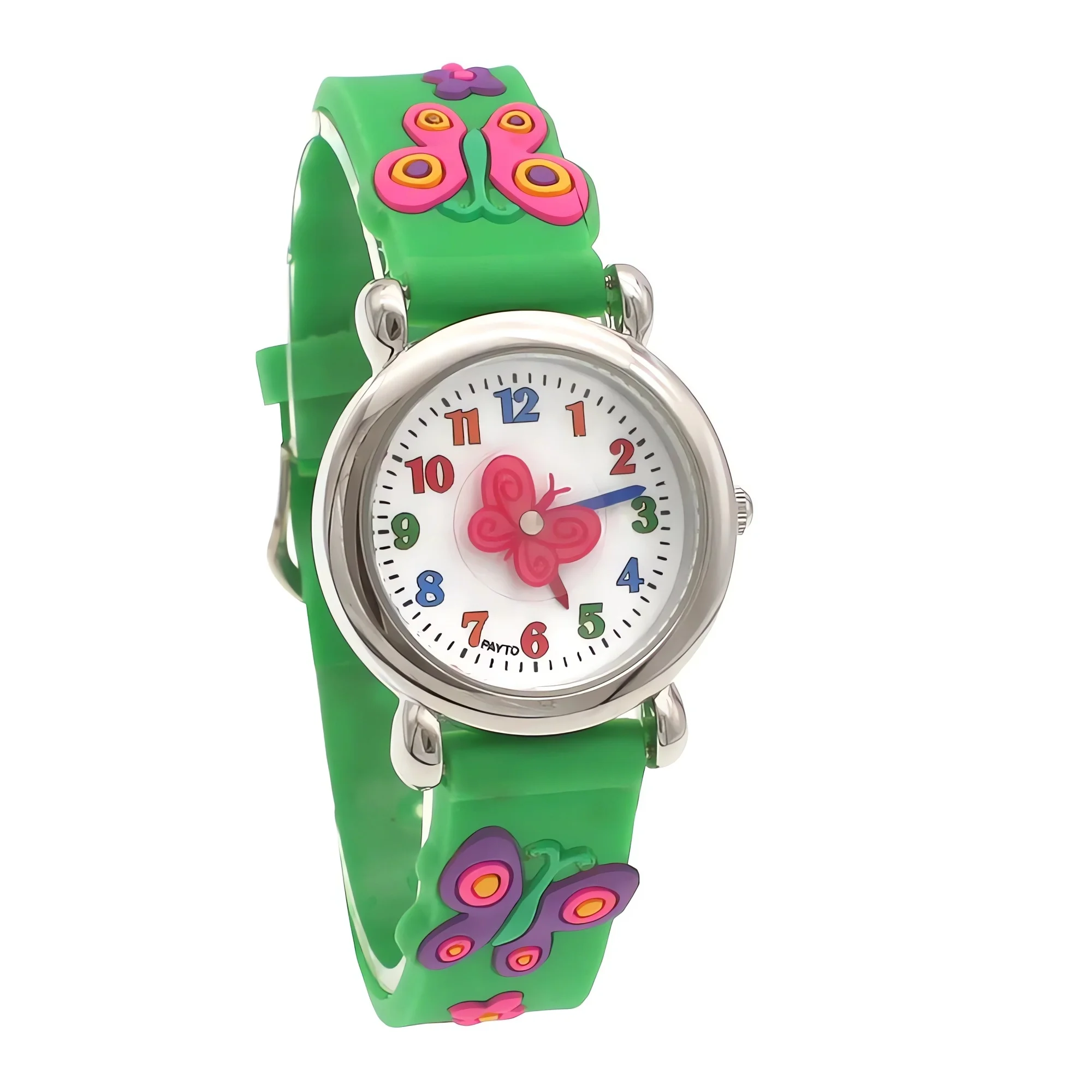 

Детские цифровые кварцевые часы, модные часы с силиконовым ремешком и дизайном бабочки для мальчиков и девочек, студентов