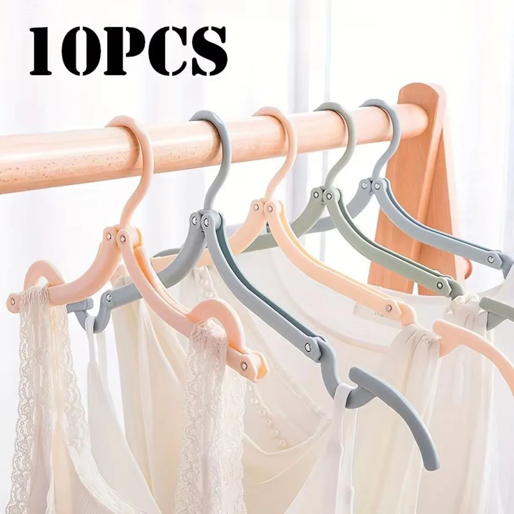Portable Clothes Hanger Travel Hanger Folding Cloth Hanger Closet Clothing Underwear Organizer For Clothes Drying Rack Wardrobe view 2