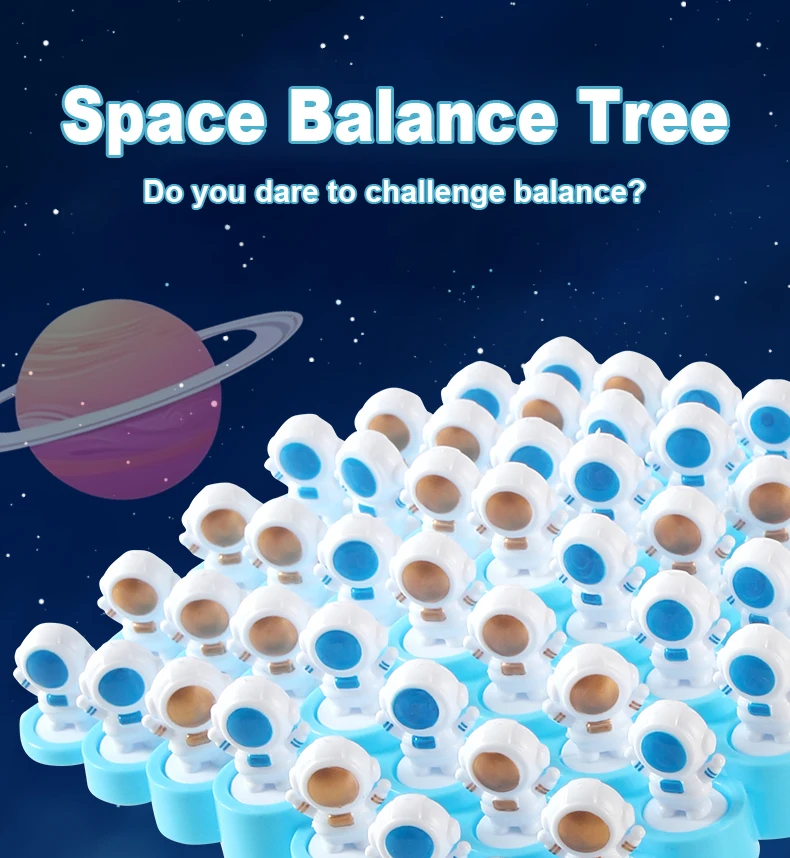 Astronauten Kreative Balancierende Baum Spielzeug Balance Board Tabletop Party Lustige Eltern-kind-Interaktive Spiel Baustein Spielzeug – Detail 1