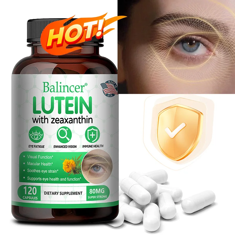 Lutein Capsules - Vision Vitamin Supplements To Relieve Eye Fatigue and Dryness, Help Vision Health and Blue Light Protection