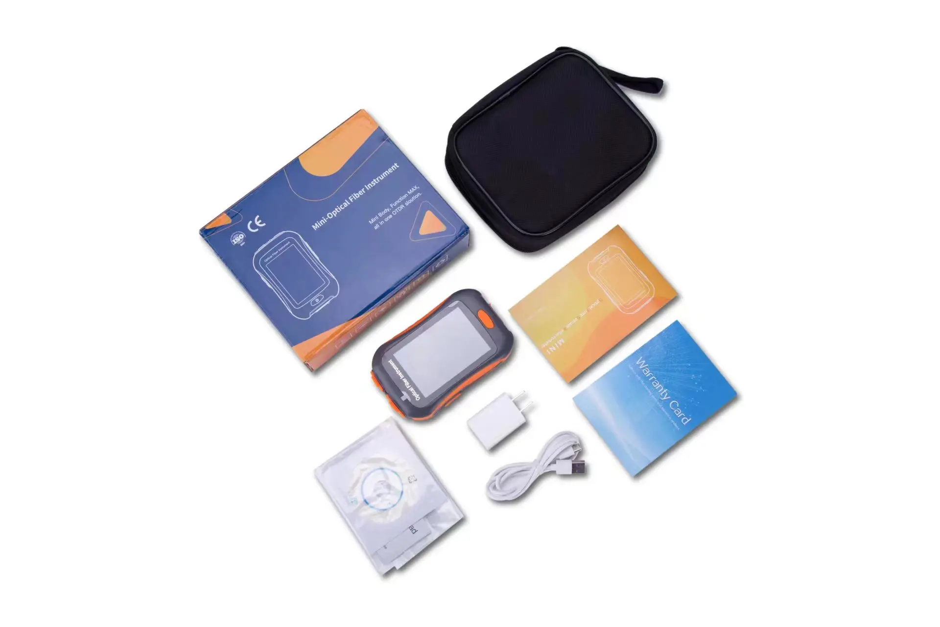 Nk2800 mini refletômetro de domínio de tempo óptico mini otdr 3.5 polegadas toque lcd 1550nm comprimento de onda 80km faixa