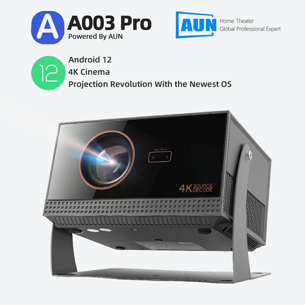 

AUN A003 Pro Android 12 Projector Full HD 1920x1080P Home Cinema 3D Movie Theater Auto Focus WIFI LED Smart TV 4K VideoProjector