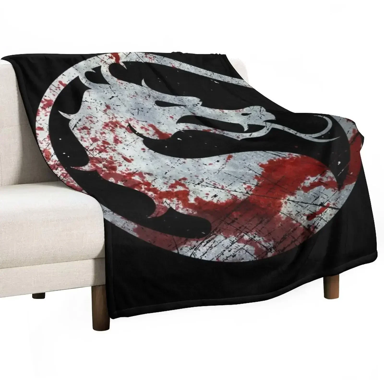 

Mortal Kombat - Vintage Silver Throw Blanket Air Conditioner Soft Blanket for Office Home