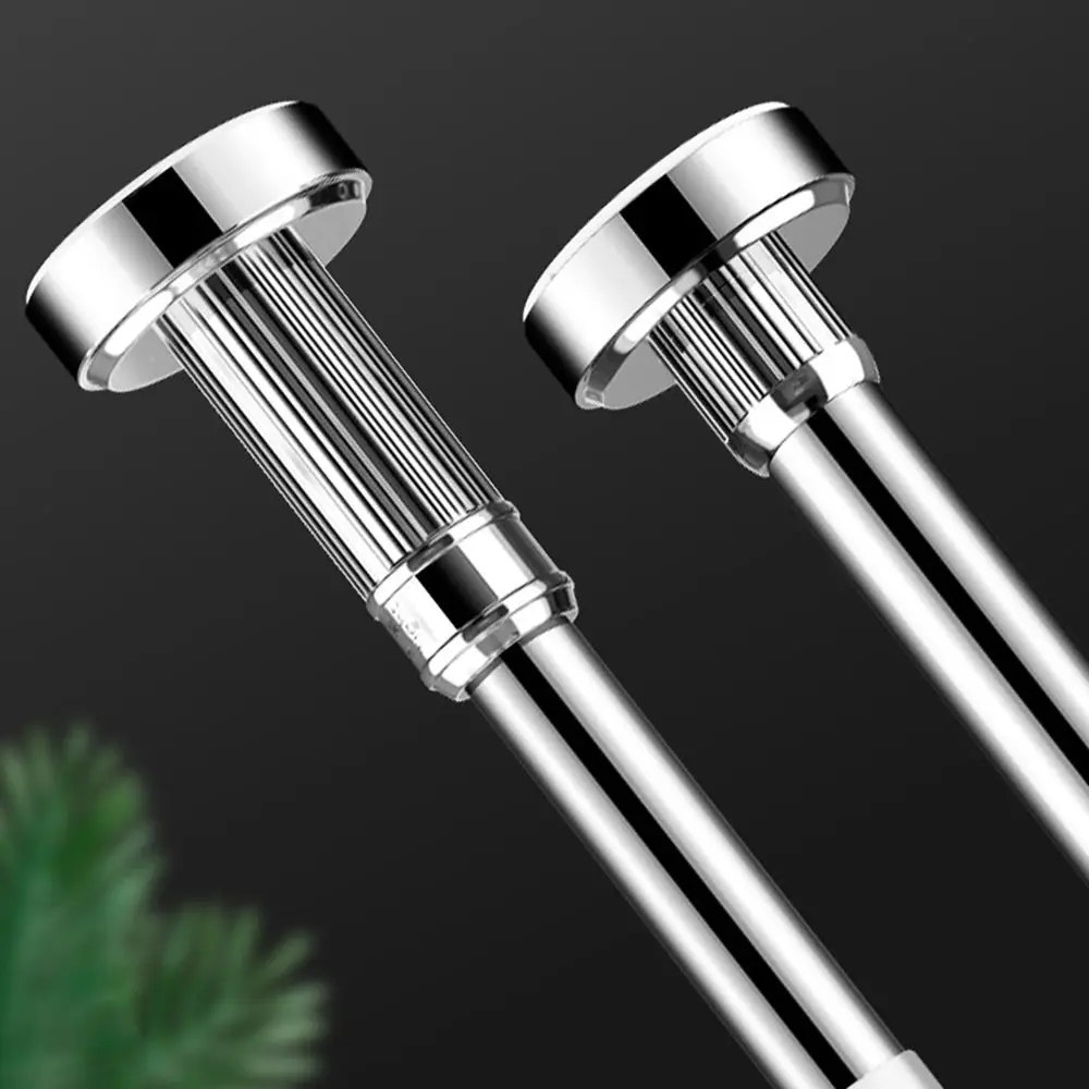Durable Stainless Steel Clothes Drying Rack No-Drill Hollow Telescopic Pole Adjustable 35-80cm Curtain Rod for Balcony Bathroom