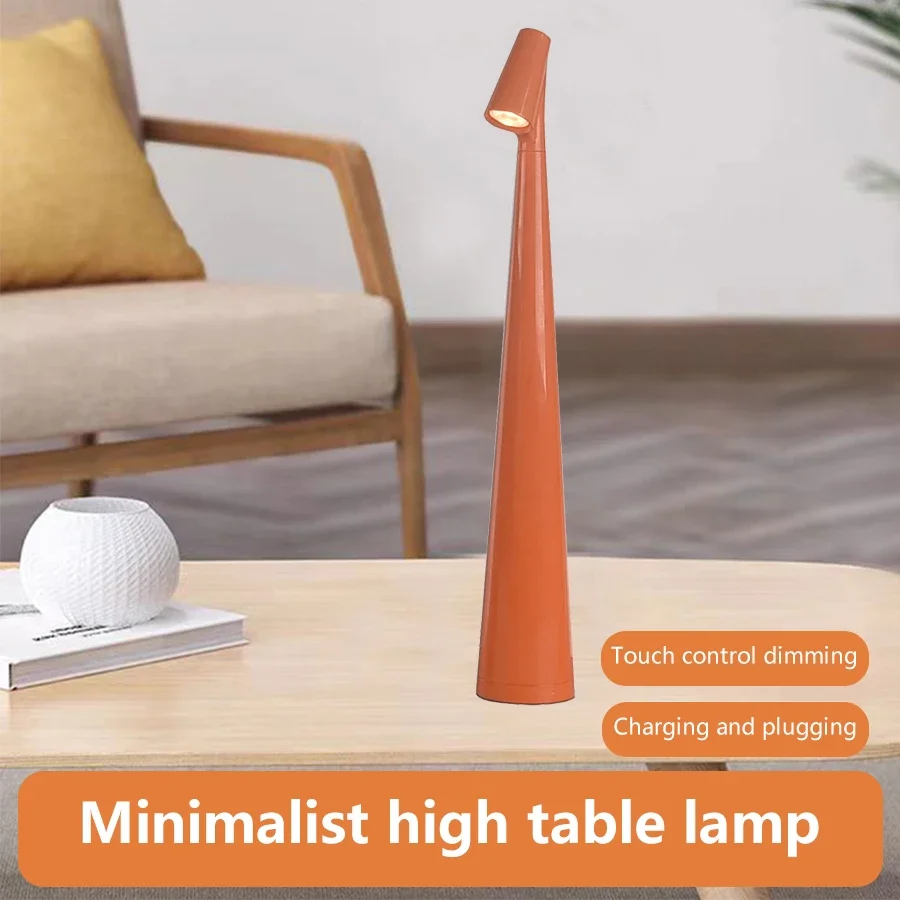 Table Lamp LED Touch Sensor Desktop Night Light Rechargeable Wireless Reading Lamp for Restaurant Hotel Bar Bedroom Decor Light