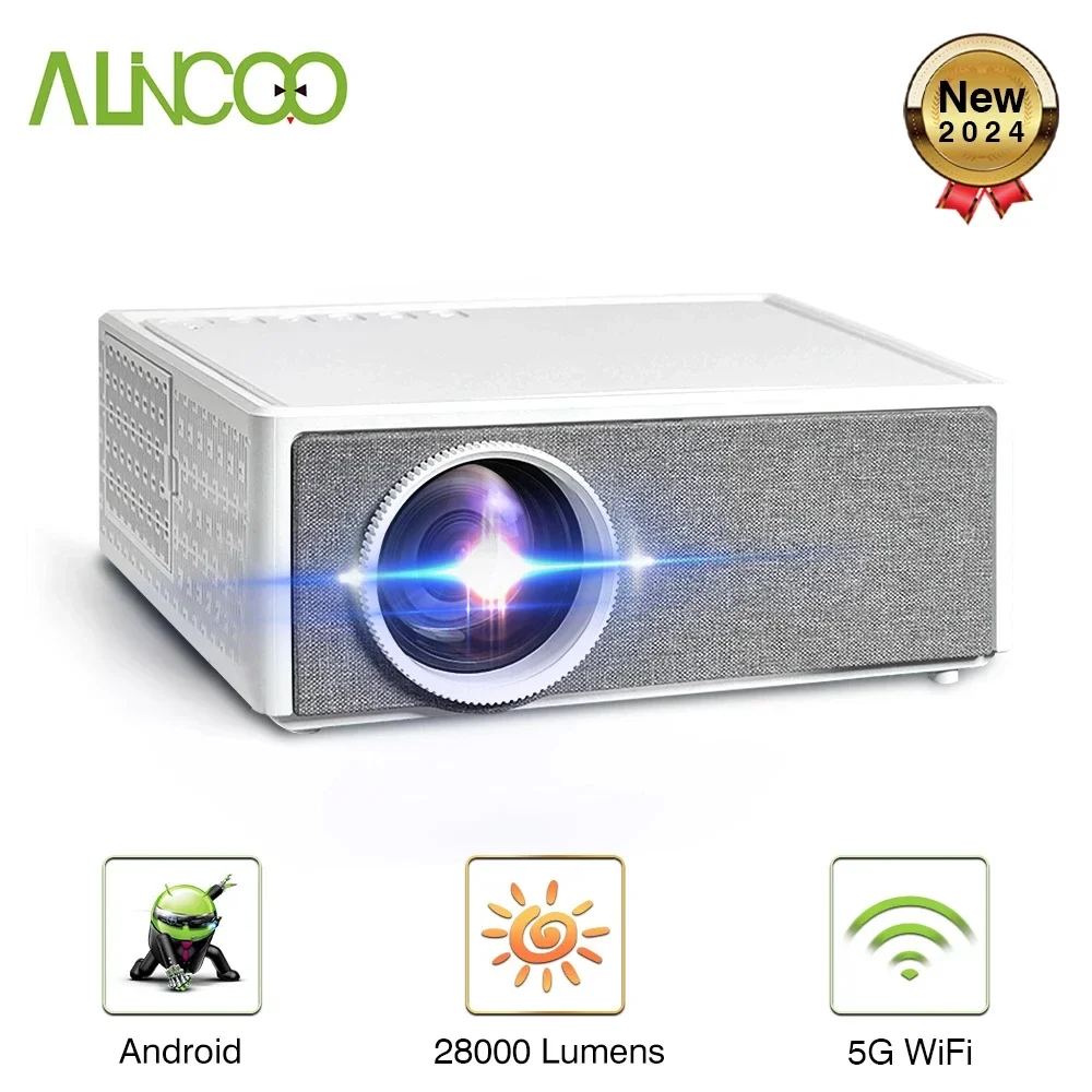 Alincoo E700 Pro Full HD 1080P Android High Brightness 28000 Lumens LCD Projector Smart Video Wifi Projetor for Home Theater