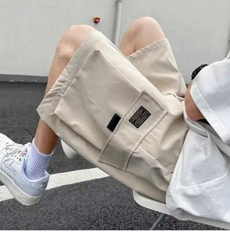 

American Khaki Workwear ort Pants Men Summer Thin Five-Point Loose Casual Pants Straight Leg Youthful Vitali Sle Casual...